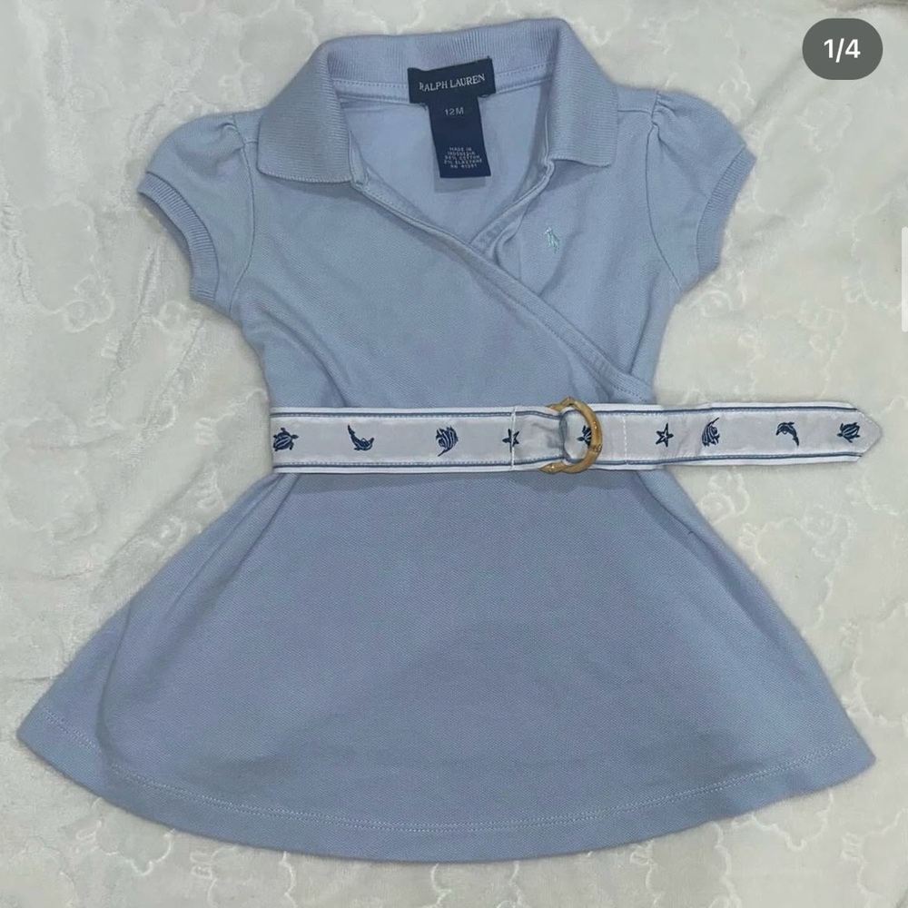 Vintage ralph Lauren girls collard shirt 12mos